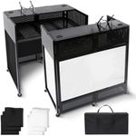 Portable DJ Booth Table, 41"L x 20"