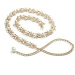 Women's Pearl Waist Chain Metal Waist Chain for Dress Decorative Chain Belt