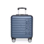 Swiss Military Dapper Navy Blue PC Hard Top Laptop Overnighter Luggage Trolley Bag with Secure TSA Lock, 32 Liters