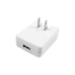 Flat USB Wall Charger, Retractable Travel Plug USB Power Adapter Charging Block 10W 5V 2A AC Power Adapter Compatible with iPhone, Pad, Samsung, Tablet, Kindle and More -White-1PCS