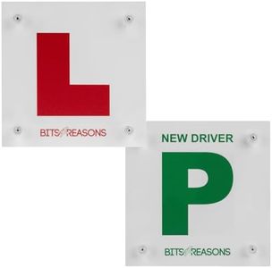 PROFESSIONAL GRADE L AND P PLATE FOR ALL SURFACES INCLUDING GLASS AND PLASTIC MOULDED BODYWORK USED ON OUR OWN DRIVING SCHOOL CARS - SINGLE PLATE