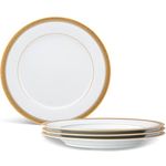 Noritake Crestwood Gold Dinner Plate, 10 1/2", Set of 4 in White