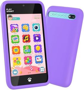 MOMILLA Toys Kids Smart Phone for Girls, 3.97” Touchscreen Dual Cameras with 21 Stickers, 200+ Games & 16GB Storage, Birthday Gifts for Kids Age 3-10, Educational Mini Toddler Play Phone Toy