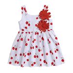 Hopscotch Baby Girls Knee Length Casual Dresses in White Color for Ages (6-9 Months)