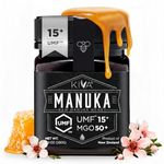 Kiva Raw Manuka Honey - Certified UMF 15+, MGO 514+ 100% Pure Genuine New Zealand, Non-GMO, Traceable (8.8oz/250g Bottle)