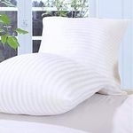 HFI UrbanArts Premium Microfiber Cushion - 24 x 24 Inches, 60 x 60 Cms (2 Pcs), White,Hotel Quality| Sofa Pillow, Big Size Cushion, Cushions for Sofa, Cushion Pillow, Large Sofa Pillows