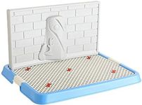 WOVELOT Indoor Pet Dog Puppy Potty Tray with Pee Post Protection Simulation Wall,No-Torn Puppy Pad Dog Toilet for Male/Boy Puppies and Large Dogs