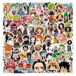 100PCS ONE Piece Stickers, Vinyl Waterproof Classic Japanese Anime Themed Set for Laptop, Water Bottles, Helmet, Cartoon Pack Decals with Party Supplies Favors for Kids Teens