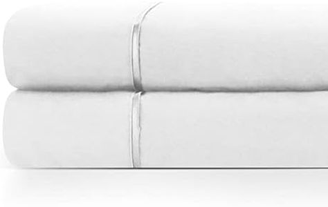 Zen Home Luxury Flat Sheet (2-Pack) - 1500 Series Luxury Brushed Microfiber w/Bamboo Blend Treatment - Eco-Friendly, Hypoallergenic and Wrinkle Resistant - Queen - White