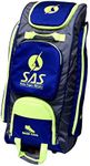 SAS SPORTS Cricket PRO Cricket Kit Bag with Wheels | Senior Cricket Kit Bag with Trolley | Duffle Kit Bag with Wheels for Cricket Equipment | Cricket Kit Bag Trolley (Large, Blue)