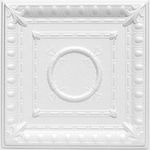 A La Maison Ceilings R47 Romanesque Foam Glue-up Ceiling Tile (256 sq. ft./Case), Pack of 96, Plain White