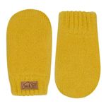 JAN & JUL Thumbless Knit Baby Mittens with Fleece Lining for Girls and Boys (Mustard, Size S)