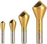 KEWAYO 4pcs Titanium Coated Countersink Chamfer Tool Deburring Tool Set Metal Wood Drill Bits Zhongbo Business