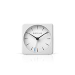 BERING Alarm Clock | Simple and Modern Nordic Design | White and White | Runs Particularly Quietly | 66 mm in Diameter | 90066-54S