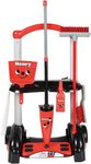 Casdon Henry & Hetty Toys - Henry Cleaning Trolley - Red Henry-Inspired Toy Playset with Mop, Brushes, Dustpan, & Accessories - Kids Cleaning Trolley Set - For Children Aged 3+