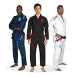 Sanabul Essential BJJ Gi for Men | Brazilian Jiu Jitsu Gi BJJ | Lightweight, Preshrunk Cotton Fabric | IBJJF Approved (Black, A4)