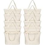 Epakh 10 Pack Natural Tote Bag with