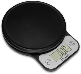 Escali Telero Digital Food Scale, Multi-Functional Kitchen Scale, Precise Weight Measuring and Portion Control, 7.62 x 6.1 x 1.28 inches, Black (T136)