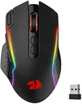 Redragon M810 Pro Wireless Gaming Mouse, 10000 DPI Wired/Wireless Gamer Mouse w/Rapid Fire Key, 8 Macro Buttons, 45-Hour Durable Power Capacity and RGB Backlit for PC/Mac/Laptop