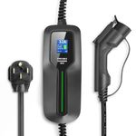 BESENERGY Level 2 EV Charger 32 Amp NEMA14-50 Plug with 20ft Charging Cord, 220V-240V Electric Vehicle Charger Indoor/Outdoor Car Portable Charger