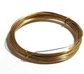 GREENARTZ® 33ft Brass Wire 20 Gauge / 0.9mm natural golden colour for Craft model making and jewelry making