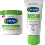 Cetaphil Body Moisturiser, 450g, Moisturising Cream For Dry to Very Dry, Sensitive Skin, With Niacinamide & Vitamin E & Rich Night Cream, 50g, For Dry To Very Dry, Sensitive Skin, With Niacinamide