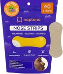 Naptuno Nasal Strips for Snoring Pack of 40, Nose Strips for Breathing Extra Strength for Enhanced Breathing, Restful Sleep and Comfort, Free Snoring Solution & Instant Nasal Congestion Relief