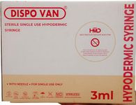 DISPO Van Syringes 3ML with Needle For Single Use Only - Pack of 100