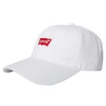 Levi's Men's Classic Baseball Hat with Logo, White, One Size