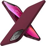 X-level Compatible iPhone 13 Case Slim Fit Ultra-Thin [Guardian Series] Soft TPU Matte Finish Coating Phone Cases Lightweight Back Cover for iPhone 13 6.1" with Comfortable Grip (2021)-Wine red