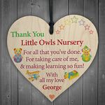 RED OCEAN Personalised Thank You Nursery Teacher Gift Hanging Plaque Pre-School Home Sign