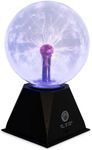 Kicko 7” Blue Plasma Ball Touch Sensitive, Nebula Thunder Lightning Plug-in Plasma Globe, Crystal Ball for Parties, Science Decorations, Props, Light Up Ball for Kids, Bedroom Decor, Home