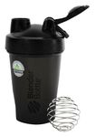 BlenderBottle Classic Loop Top Shaker Bottle, 20-Ounce, Full Color Black