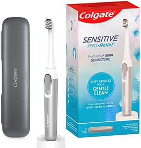 Colgate ProClinical Electric Power Toothbrush, 1 Pack, 500R Sensitive, Silver, Rechargeable (AU Plug), Sonic Toothbrush with Dual Brushing Modes and Travel Case