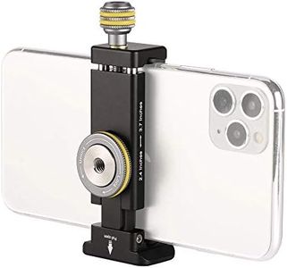 FAYEEGIN Phone Mount for Tripod, Smartphone Tripod Adapter for iPhone Samsung Cell Phone Stand Holder with Cold Shoe and Arca Swiss Quick Release Plate for iPhone 15 Pro Max Galaxy S24