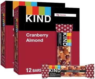 KIND Bars, Cranberry Almond, Healthy Snacks, Gluten Free, 5g Protein, 24 Count