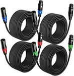 AQOOL XLR Cable 25ft 4 Pack, XLR Ma