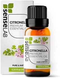 SenseLAB Aceite Esencial de Citronela - Aceite de Citronela Natural 100% Puro de Grado Terapéutico para Difusor de Aromaterapia y Humidificador - Protección en Exteriores - Aceite Relajante (10 ml)
