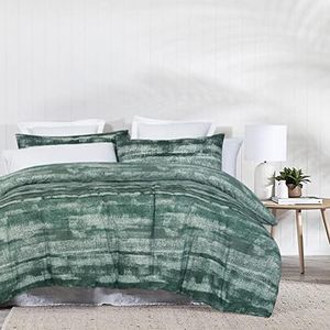 Amsons Queen Bed Quilt Cover Set - Sage Green Doona Cover - 100% Cotton Bedding Duvet Cover Sets (3PCs, Queen)