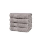 Trident Soft Comfort Air Rich Towel 100% Cotton Hand Towel for Daily use, 500 GSM Highly Absorbent Towels for Men/Women, 4Pc Hand Towel Set (41 cm X 66 cm), Charcoal