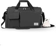 CHANCY Nylon 44 cms Imported Travel Duffle Bag Sports Gym Shoulder Bag for Women with Wet Pocket & Shoe Compartment Weekender Overnight Travel Luggage Bag (44 x 18 x 29 cm) (Black)