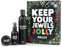 Ballsy Gift Set For Men, Jolly Jewels Pack, Includes Body Wash, Deodorizing Spray, and Cologne Rub, Men Hygiene Products, Mens Body Care, Ball Wash For Men Christmas Gift pack, Citrus & Cedar