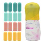 16 Pack Silicone Bottle Covers for Travel Accessories, Travel Size Toiletries, Cruise Ship Essentials, Travel Essentials for Women Men, Travel Must Haves,Elastic Sleeves for Leak Proofing Colorful