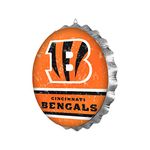 Cincinnati Bengals 13” Jumbo Metal Distressed Bottle Cap Wall Sign – Limited Edition FOCO Bengals Sign – Represent the NFL and Show Your Spirit with Licensed Football Fan Gear