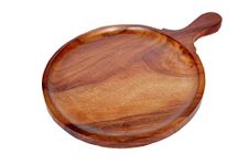 All About Wood Hand-Crafted Wooden Pizza & Snack Serving Plate/Tray/Dish for Kitchen/Home/Café/Restaurants (Sheesham Wood, Set of 1, Size: 12 Inches)