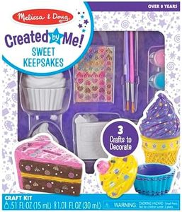 Melissa & Doug Decorate-Your-Own Sweets Set Craft Kit: 2 Treasures Boxes and a Cake Bank