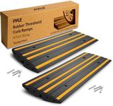 Pyle 8 Ft. Rubber Curb Ramp Set - P