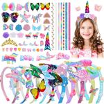 Headband Making Kit for Girls,Best Gifts for 6+ Year Old Girls DIY Hair Accessories for Girls Art and Craft Kits for Kids Make Your Own Fashion Headband for 6 7 8 9 10-12+ Year Old Girls