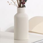 White Ceramic Flower Vase, Minimali