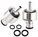 MRbrew Stainless Carbonation Cap with 5/16" Barb Ball Lock Type, Fit Most Soft Drink PET Bottles (2 Pcs)